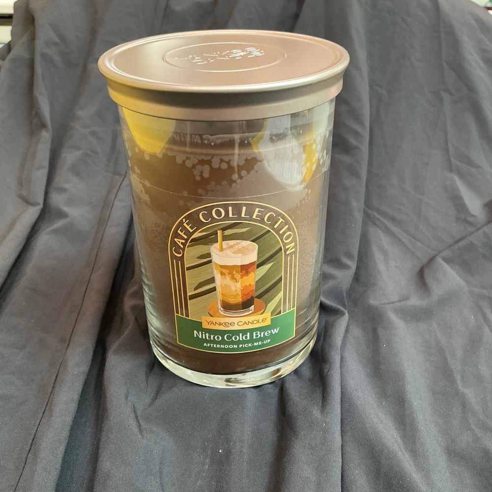 Yankee Candle Cafe Collection Nitro Cold Brew 20 oz Brown 2-Wick Tumbler Jar